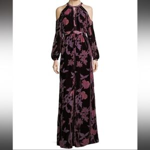Parker velvet shoulder less maxi dress size 2